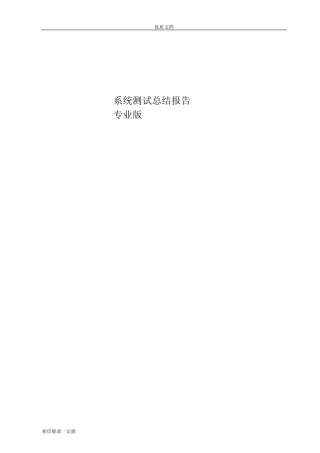 软件测试报告(专业版)