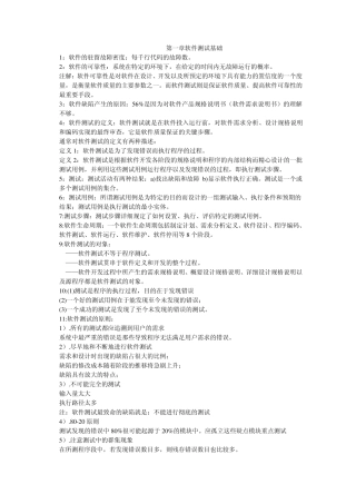 软件测试重点总结