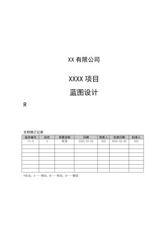 软件蓝图设计模板