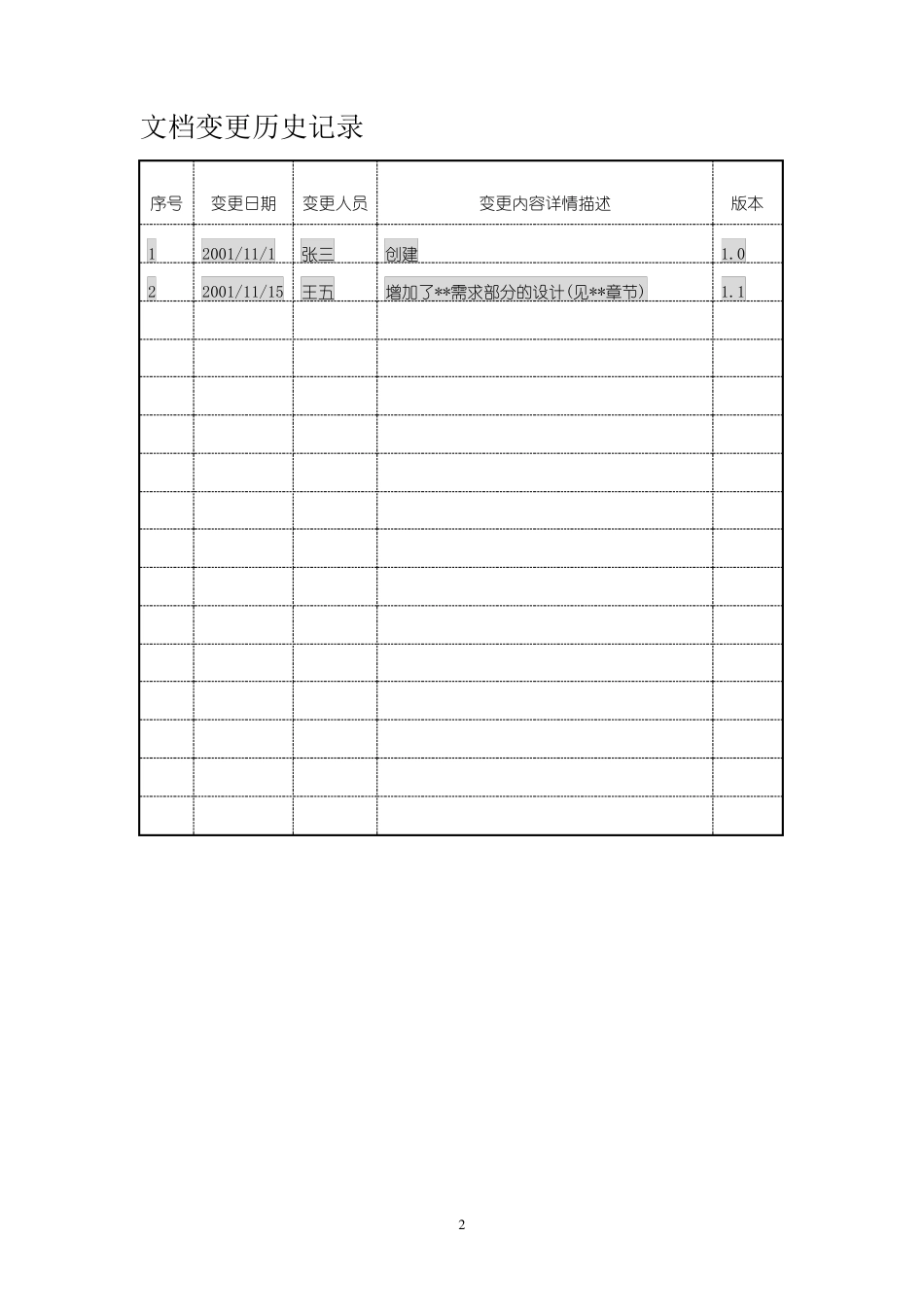 软件设计说明书通用模板_第2页