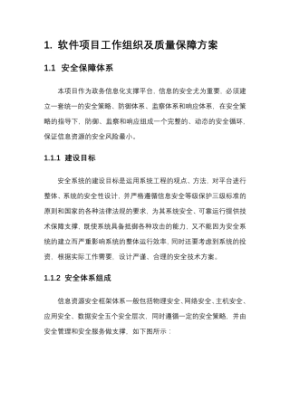软件项目工作组织及质量保障方案