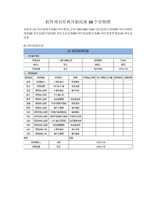 软件项目经典开始结束10个甘特图(超实用)