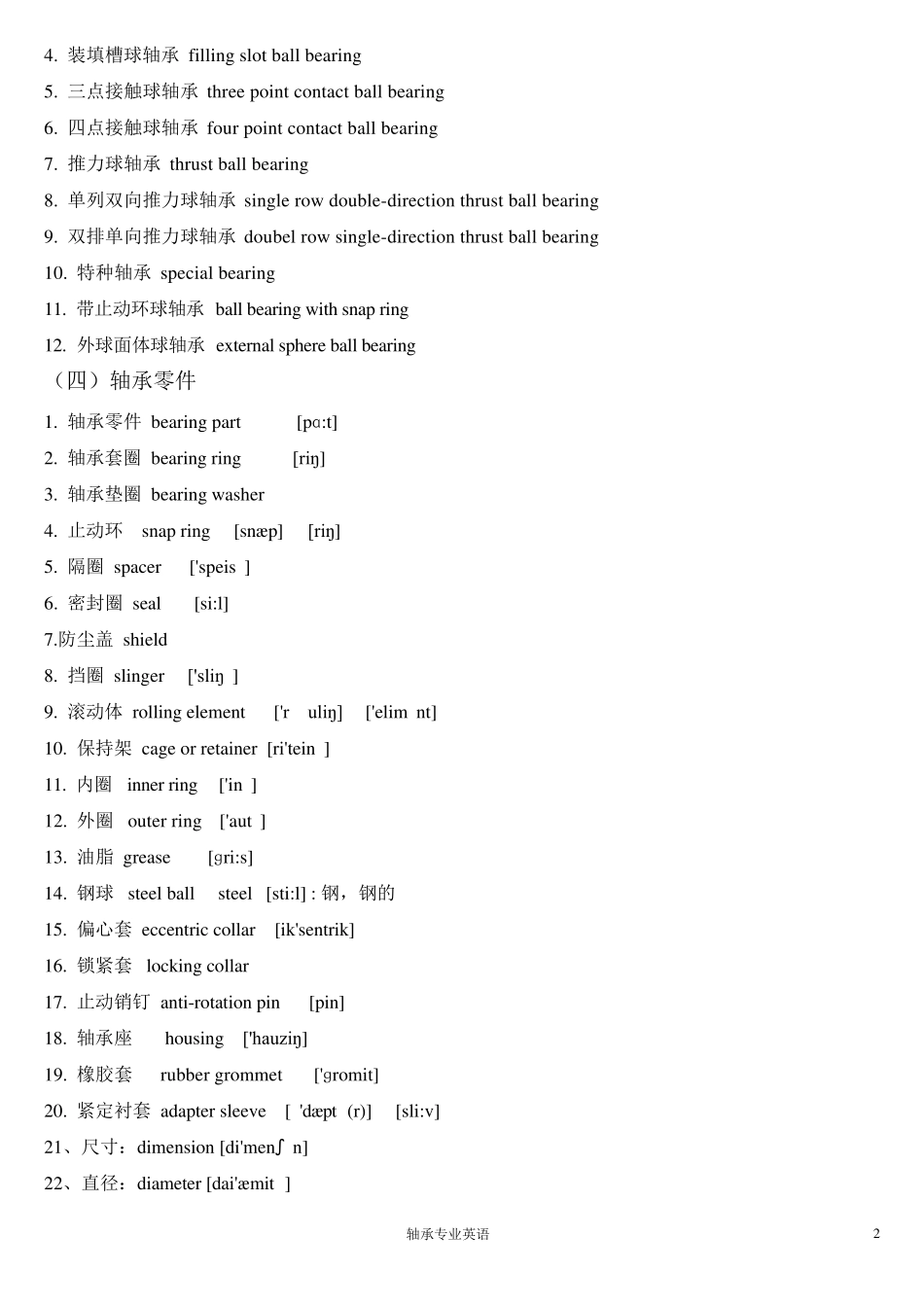轴承专业英语大全_第2页