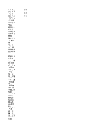 轴承日语术语