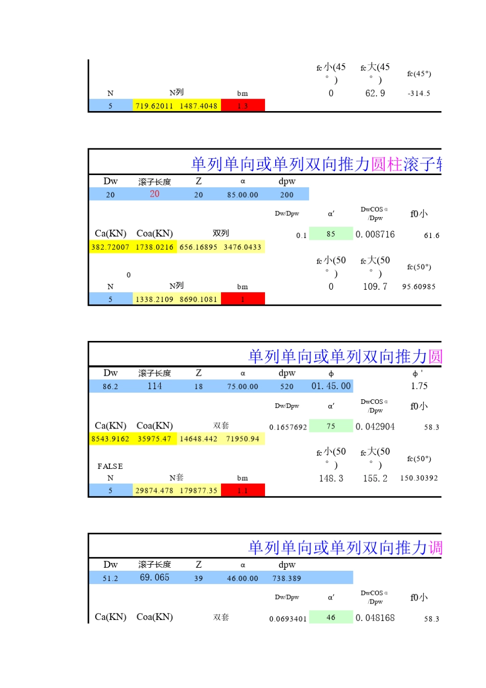 轴承载荷计算表格_第3页