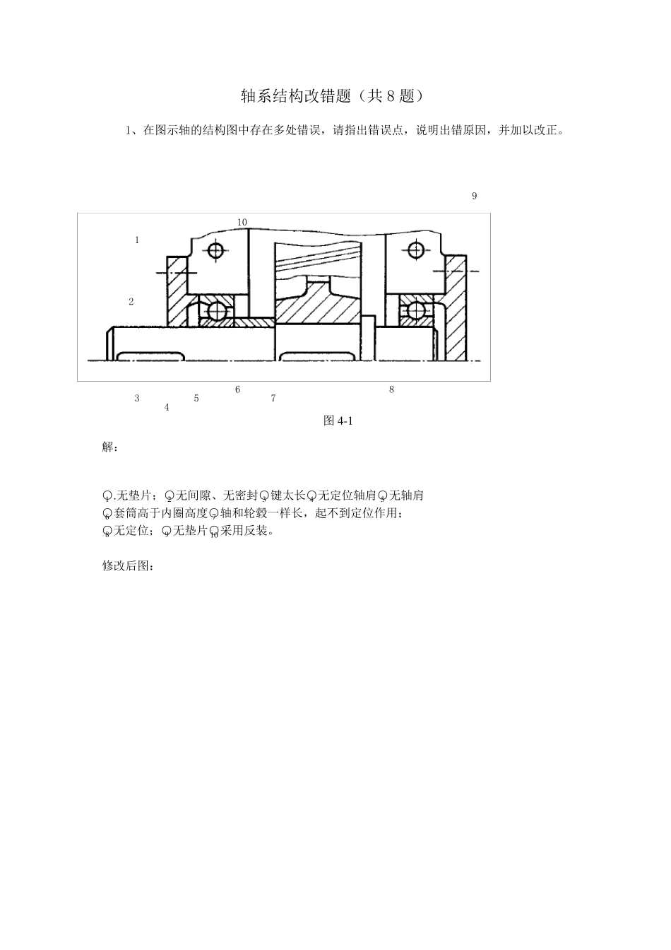 轴系结构改错题_第1页