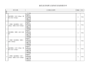 轻工报价单(工装)