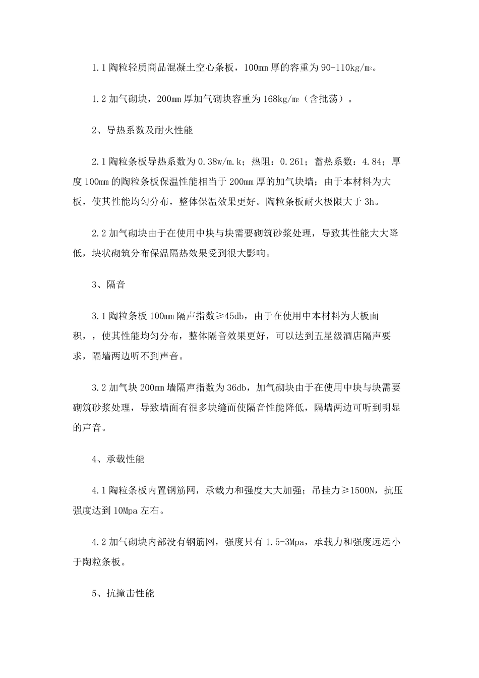 轻质陶粒钢筋混凝土墙板与加气混凝土砌块对比分析_第2页