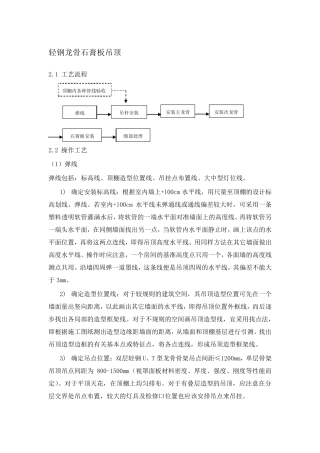 轻钢龙骨石膏板吊顶专项施工方案
