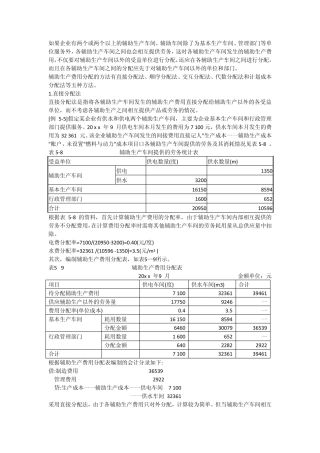 辅助生产费用的分配(含作业及答案)