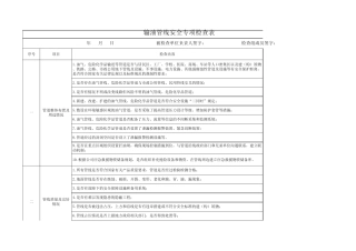 输油管线安全专项检查表