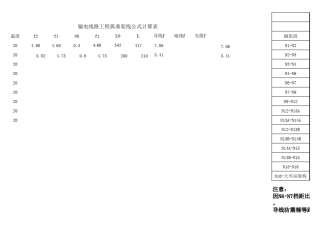 输电线路架线弧垂计算公式表