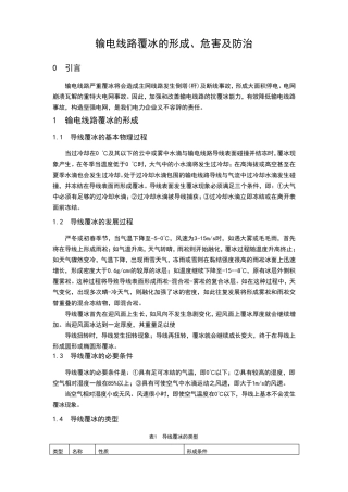 输电线路覆冰的形成、危害及防治