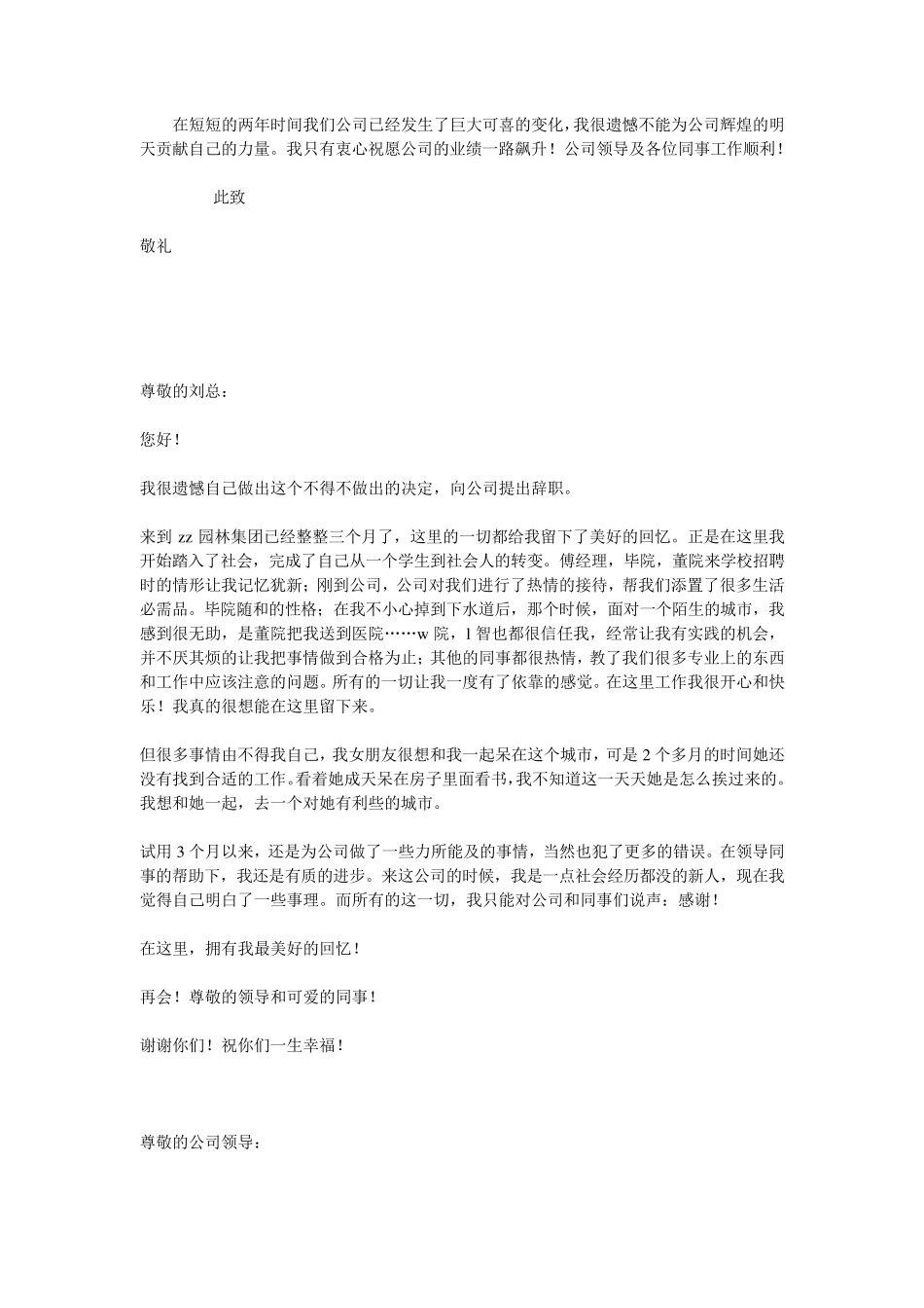 辞职报告书写模板_第3页