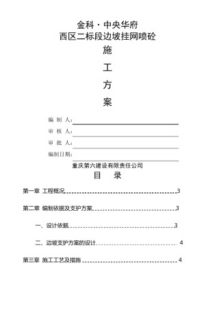 边坡挂网喷浆专项施工方案