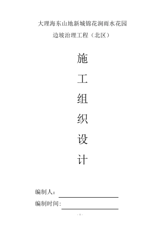 边坡支护工程施工组织设计