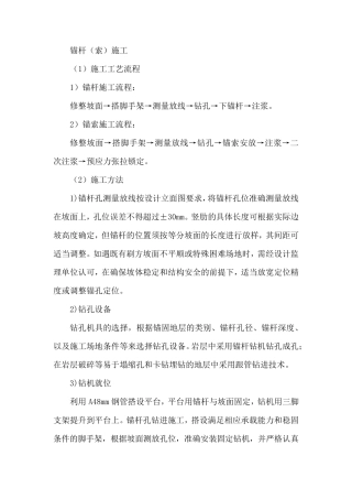 边坡锚杆施工