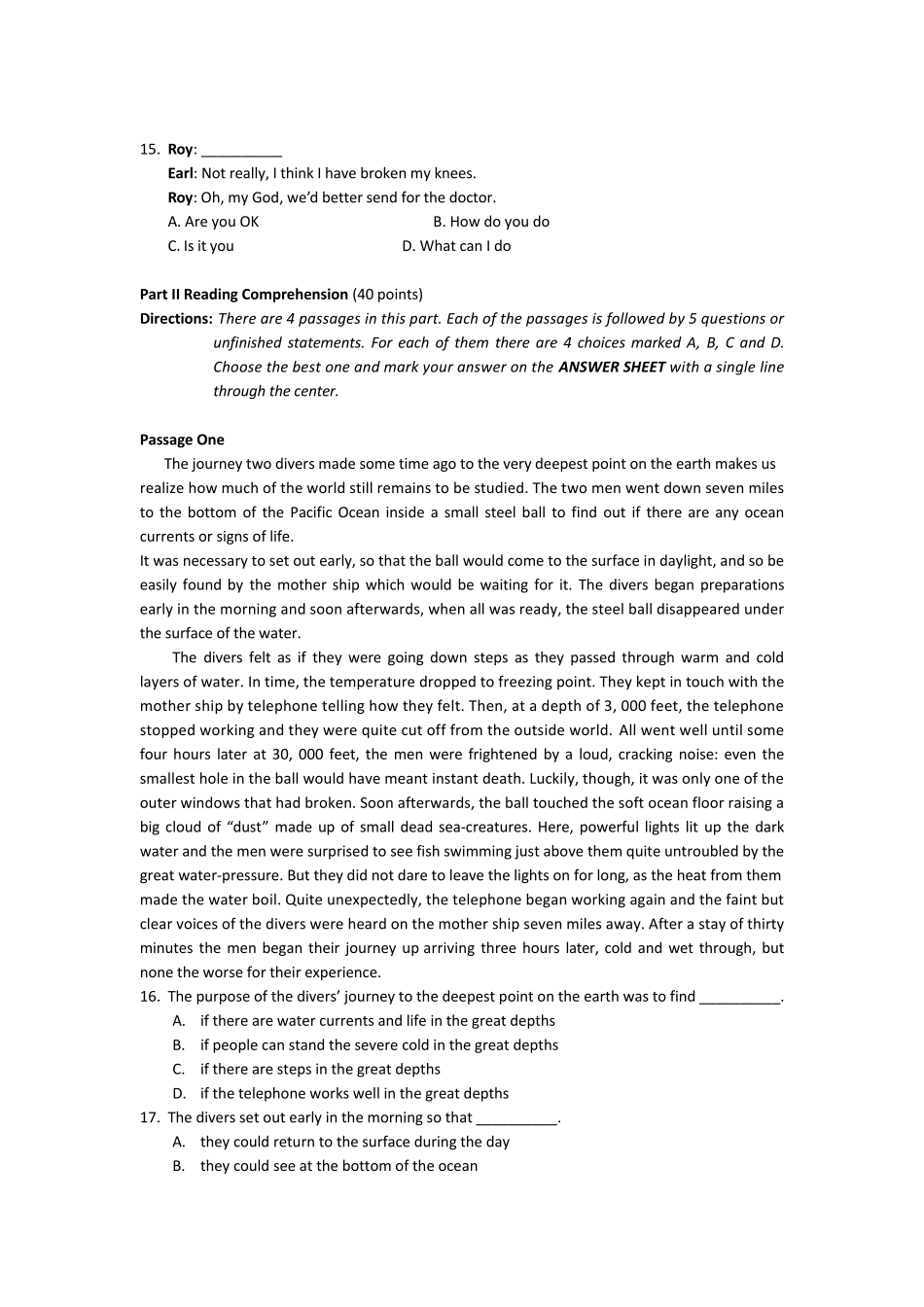 辽宁学士学位英语考试题答案、大纲_第3页