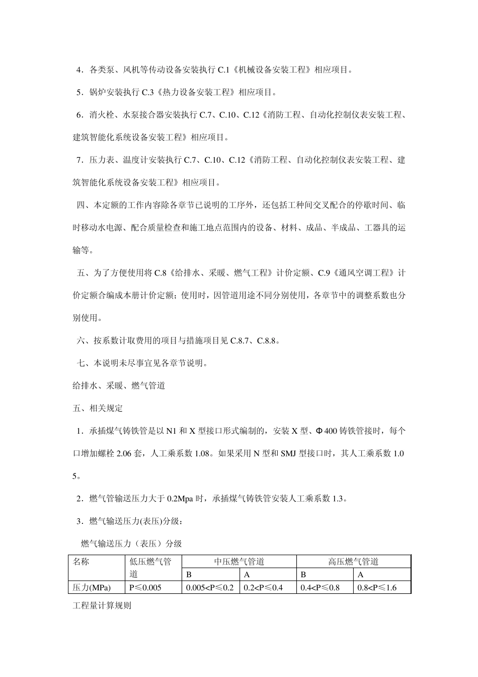 辽宁省安装工程消耗量定额(2008)给采、通风_第2页