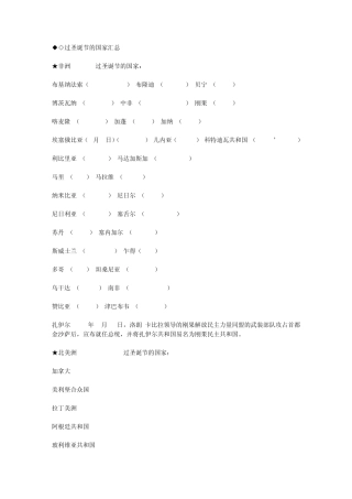 过圣诞节的国家