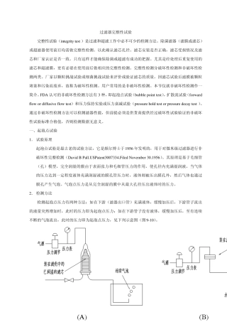 过滤器完整性试验