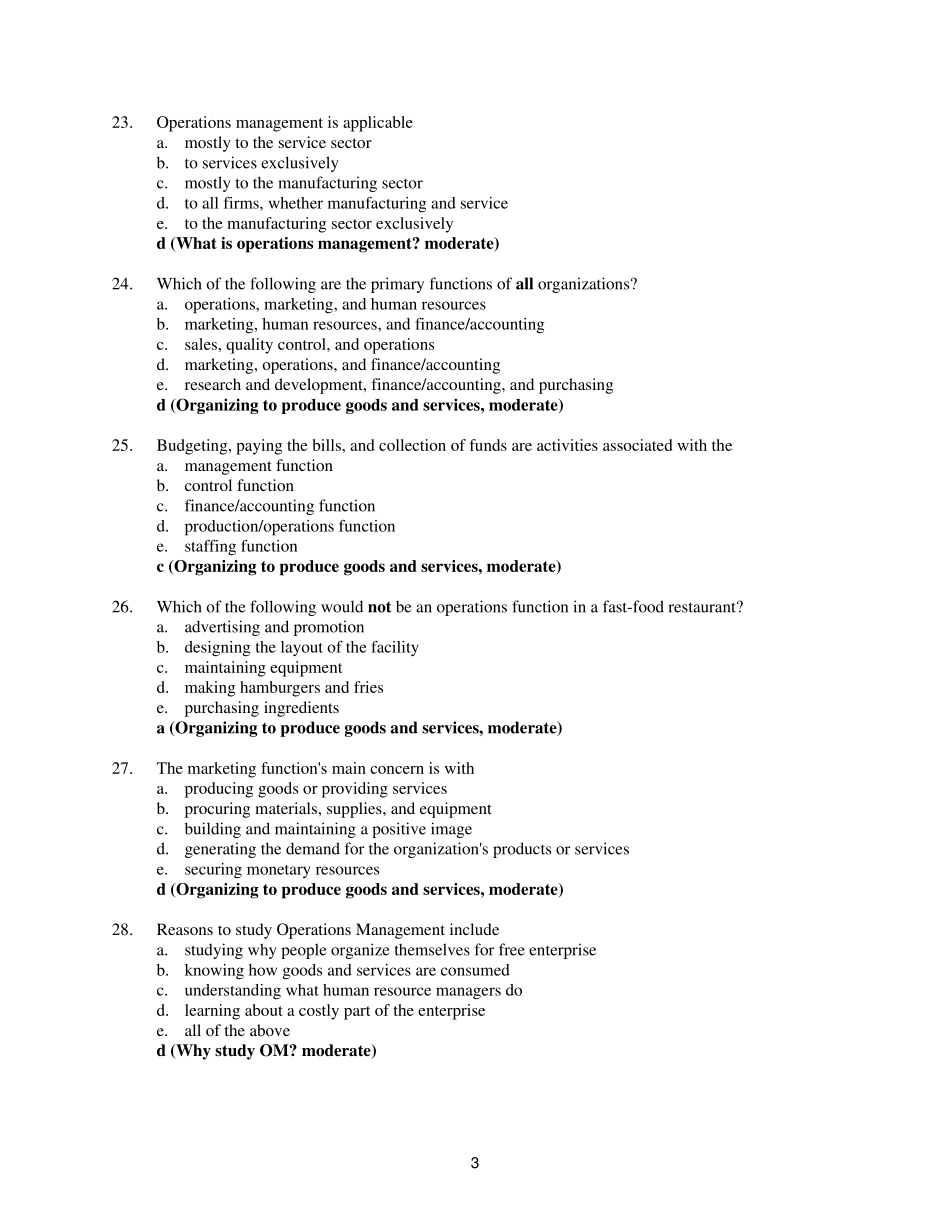 运作管理(英语)试题_第3页