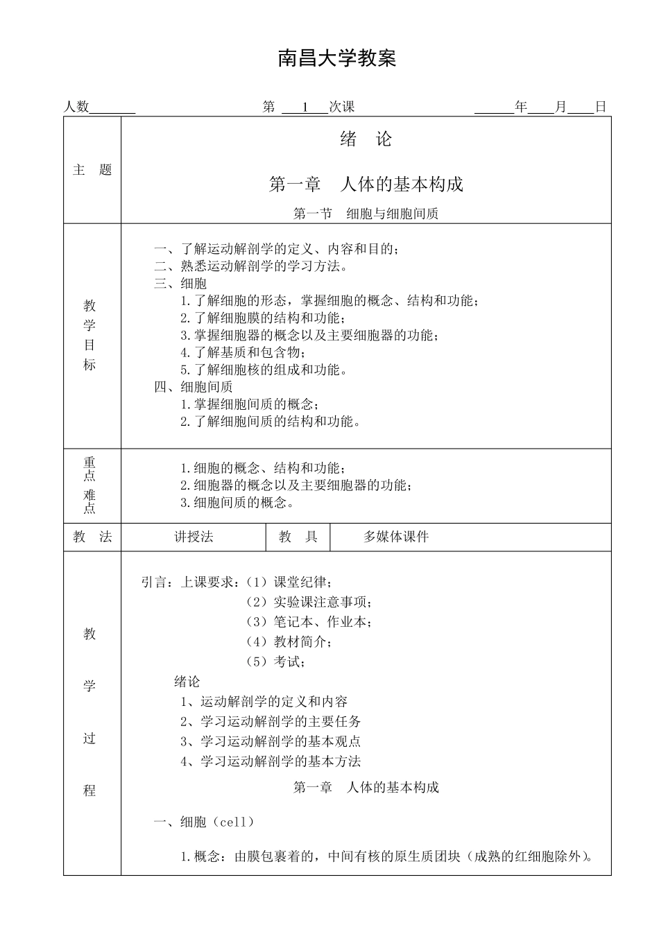 运动解剖学教案_第1页