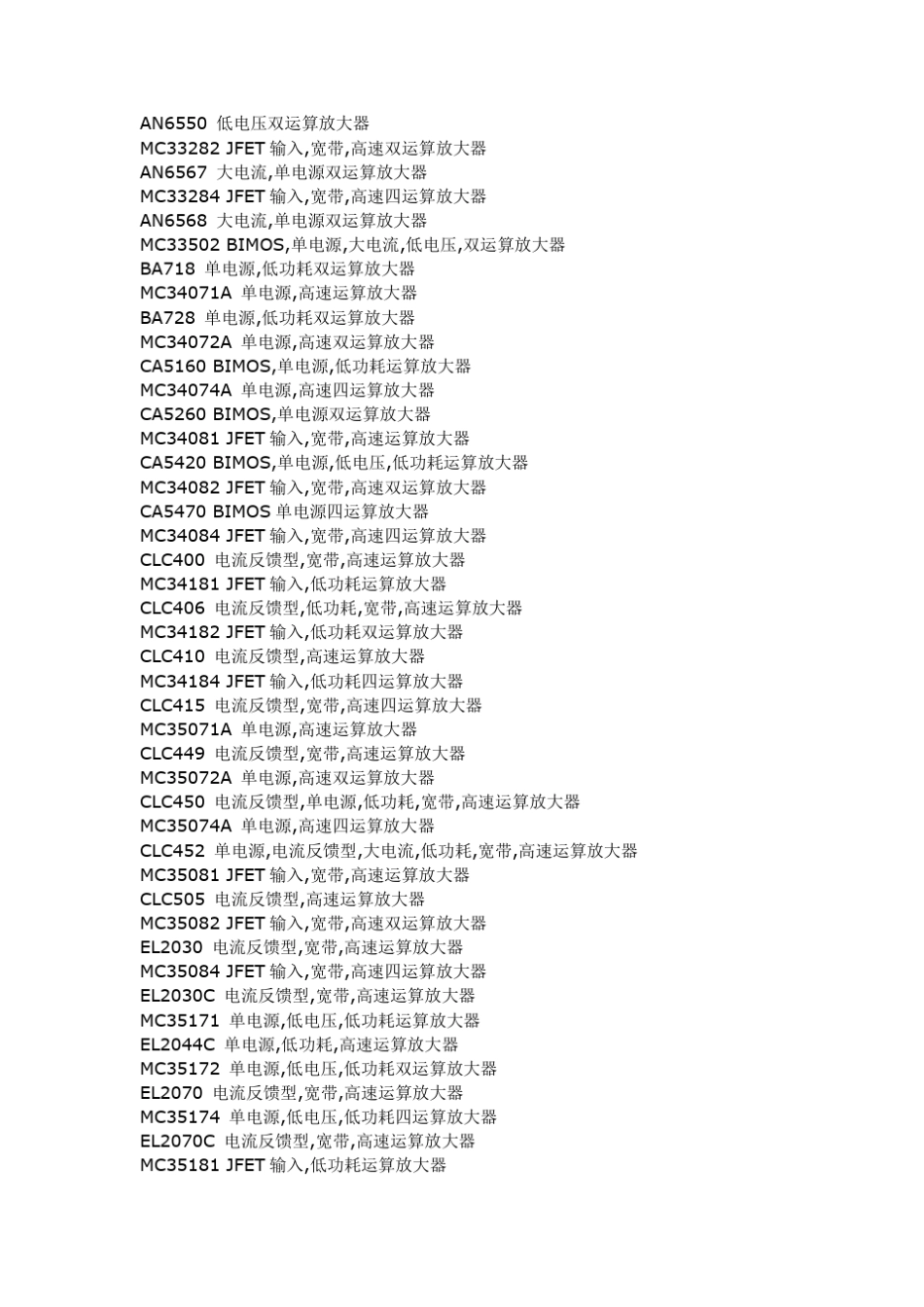运放型号及特点资料库_第3页