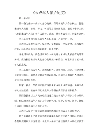 《未成年人保护制度》