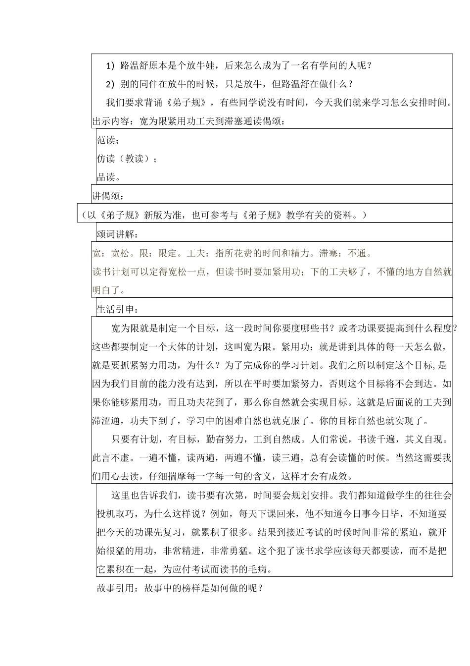 弟子规82宽为限 紧用功+教案_第2页