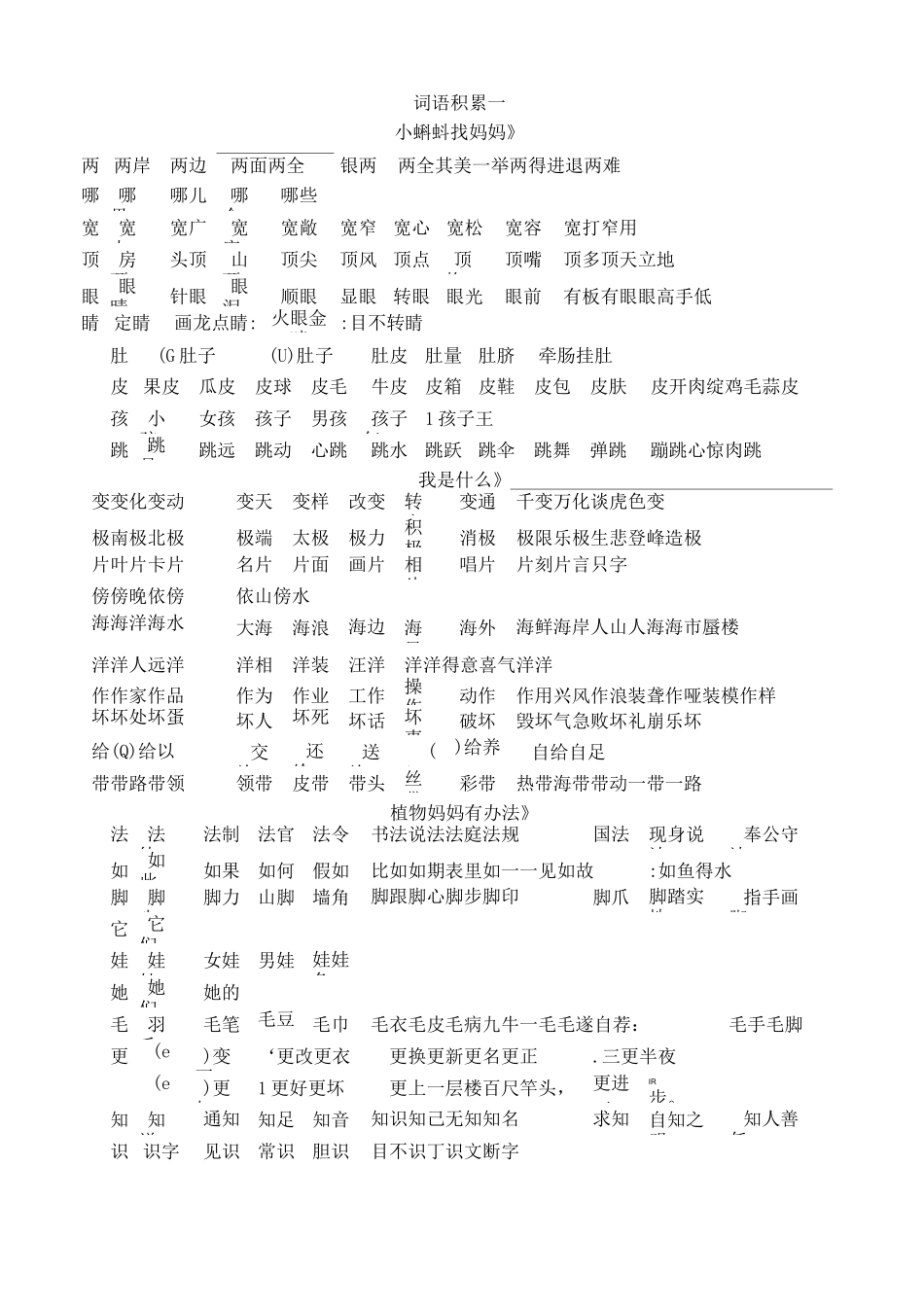 部编二上词语积累_第1页