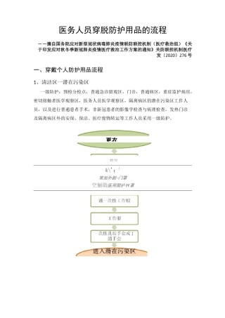 穿脱防护用品流程图