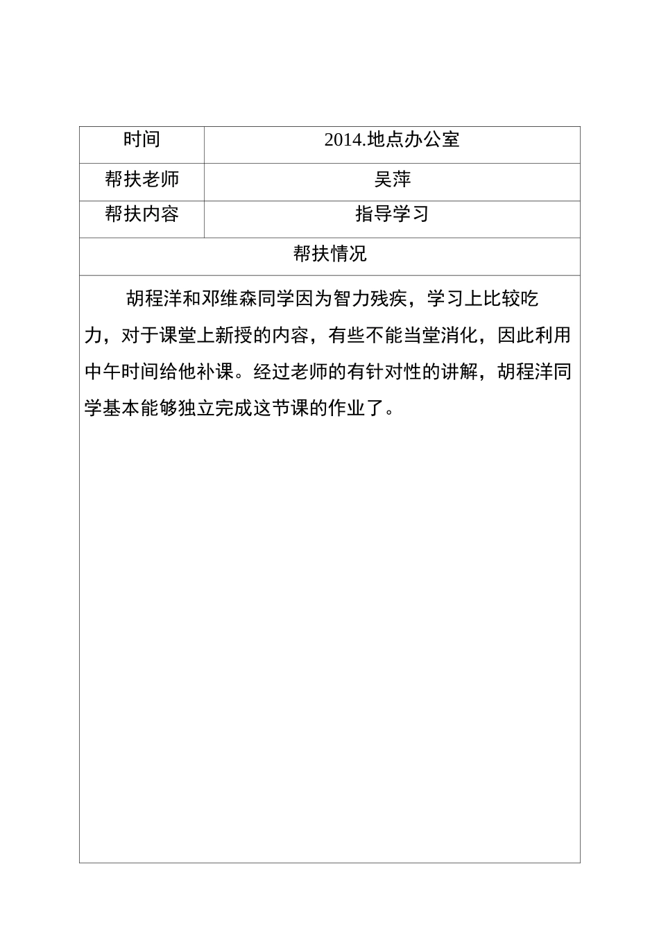 残疾学生帮扶记录1(1)(1)_第1页