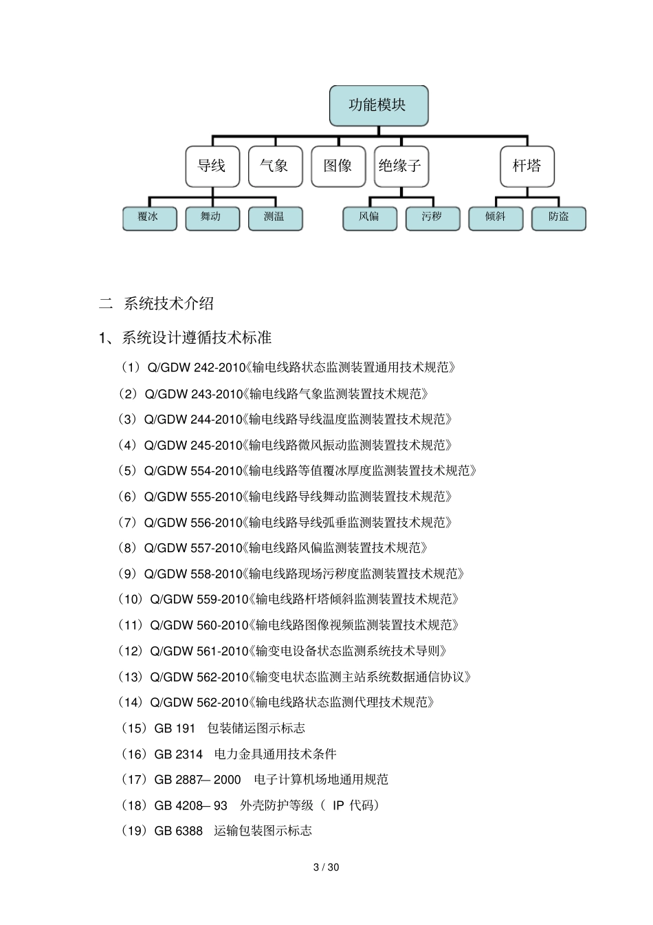 智能电网输电线路状态在线监测标准系统_第3页