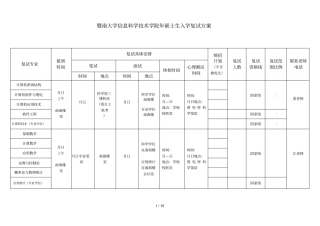 暨南大学信息科学技术学院2018年硕士生入学复试方案
