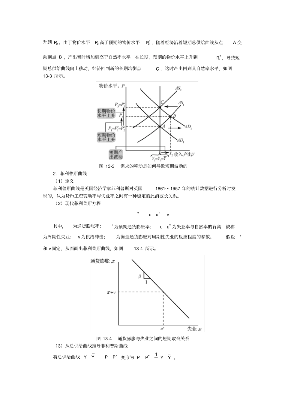 曼昆宏观经济学第6、7版笔记--总供给与通货膨胀和失业之间的短期权衡_第3页