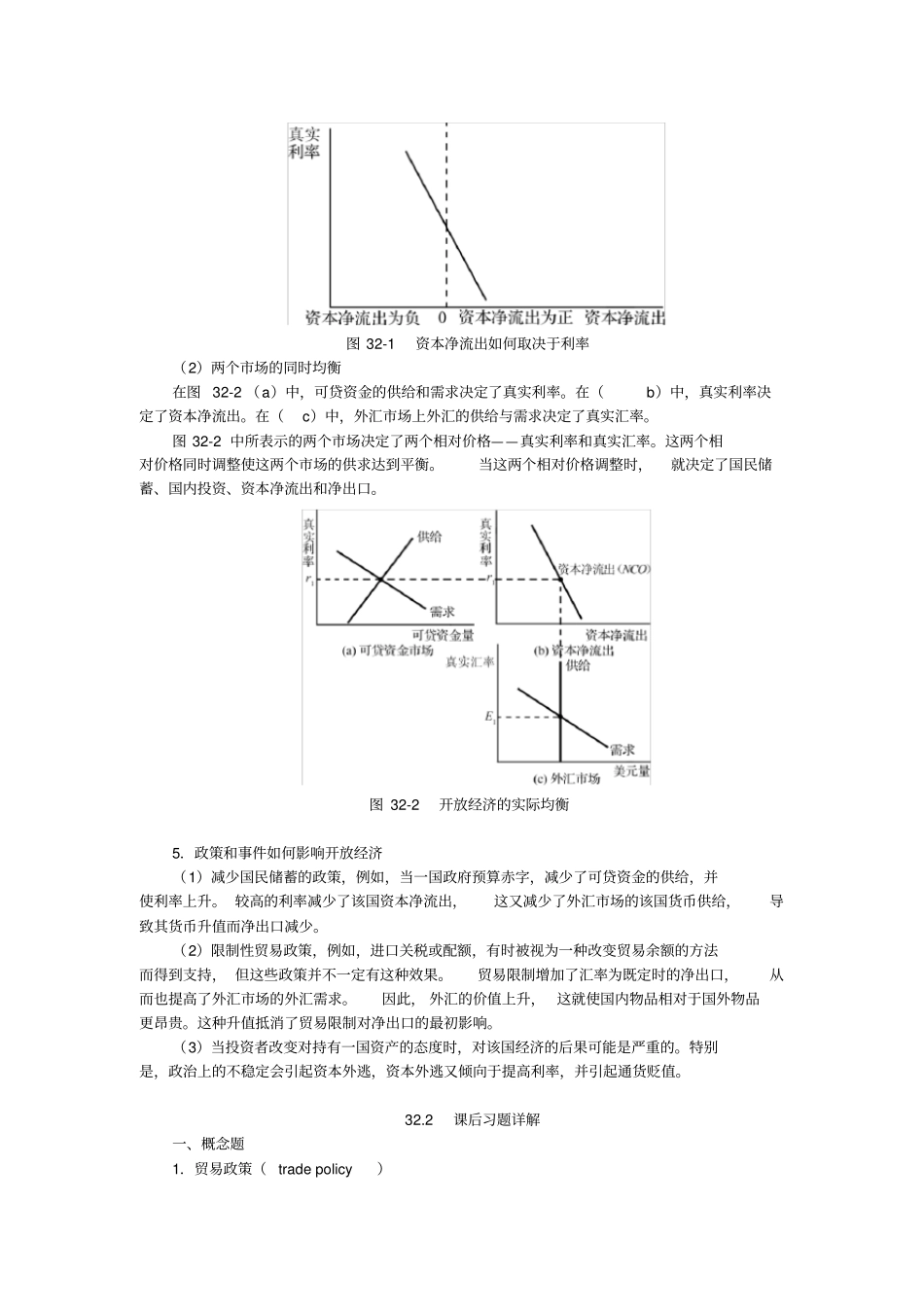 曼昆经济学原理宏观经济学分册第6版笔记和课后习题详解第32章--开放经济的宏观经济理论_第2页