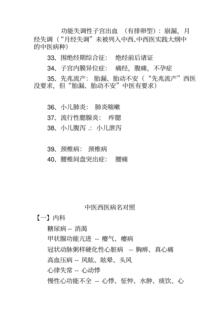 最全中西医病名对照-西医病名-中西医病名多照_第3页