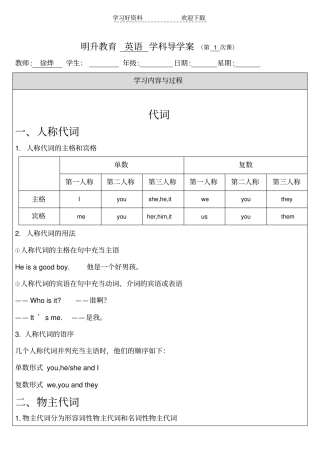 最全代词知识点梳理