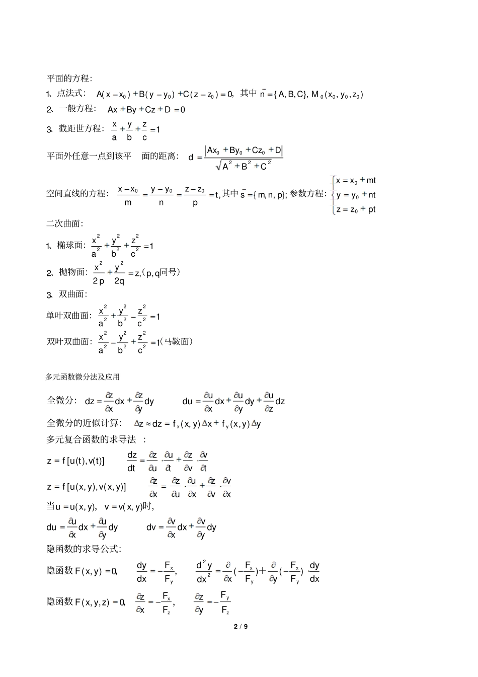 最全最实用的高等数学公式大全讲解_第2页