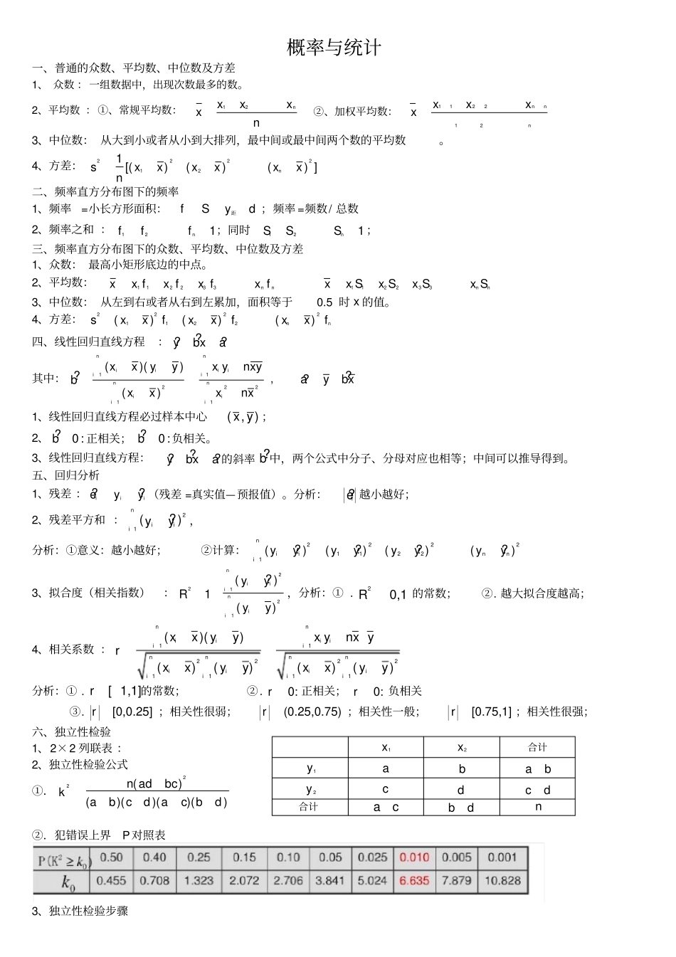 最全高中数学概率统计知识点总结,推荐文档_第1页