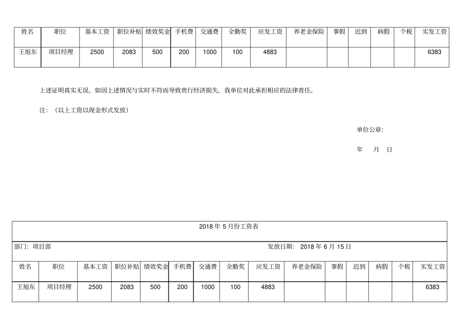 最完整工资条模板_第2页