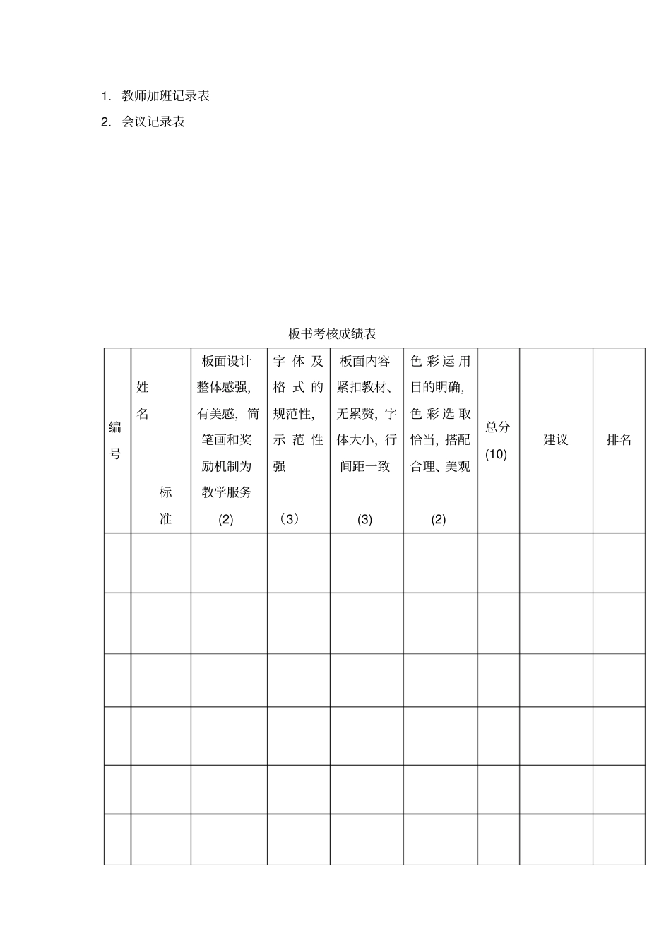最新xx培训教育集团精品培训学校各类表格_第3页