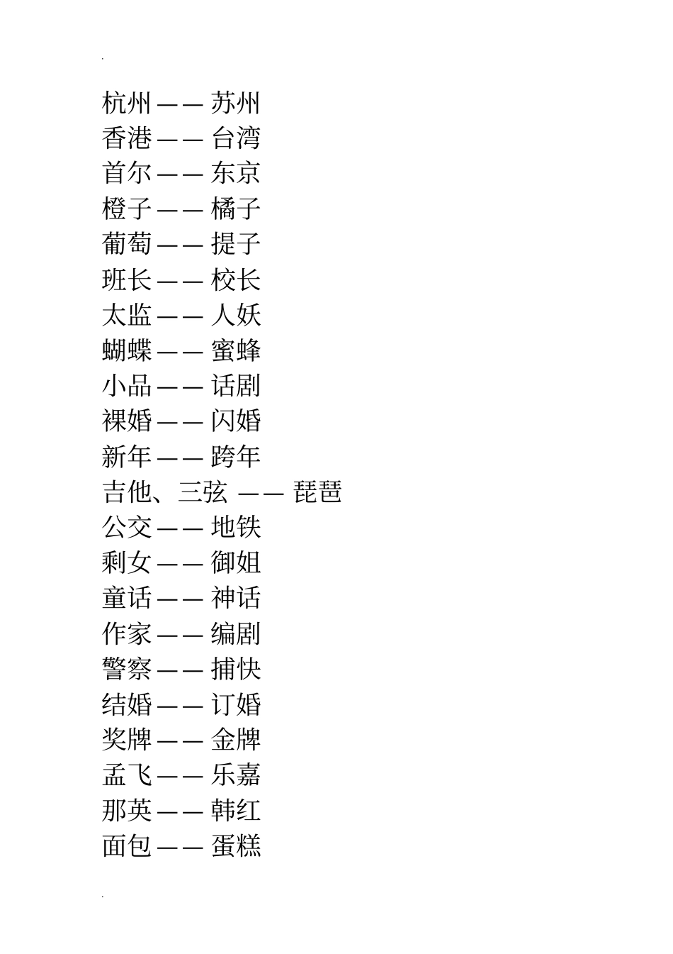 最新~谁是卧底词汇对应表_第3页
