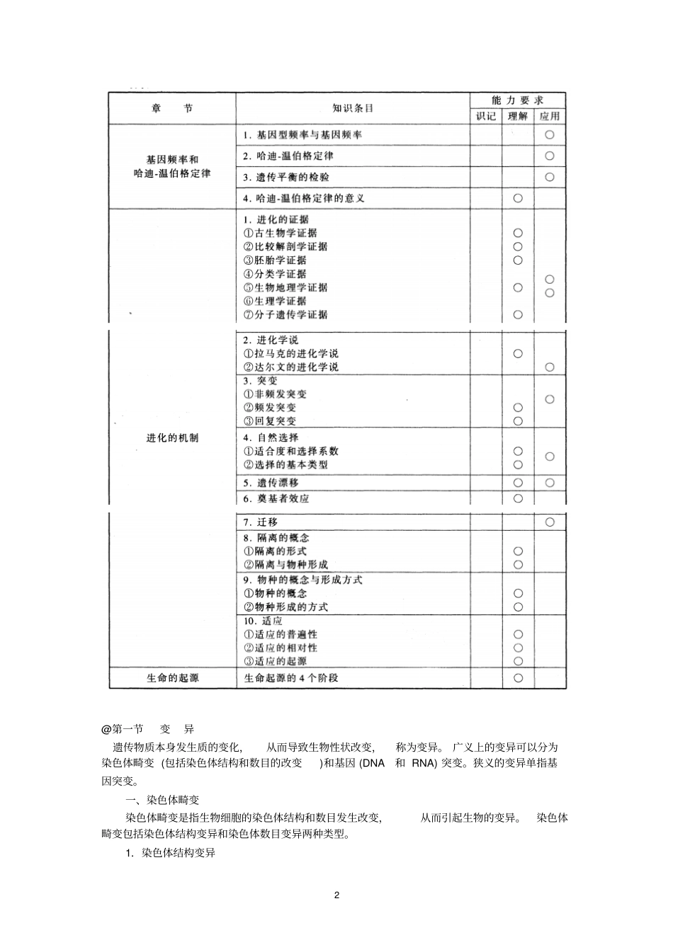 最新人教版2018年高中生物竞赛辅导资料：遗传学与进化_第2页