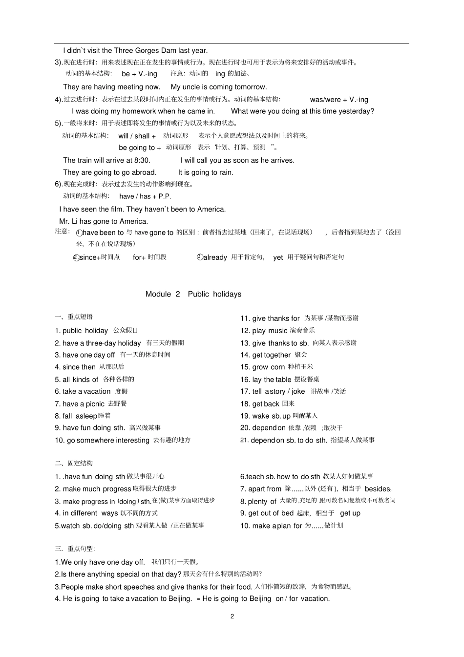 最新外研版英语九年级上册知识点总结精华版_第2页