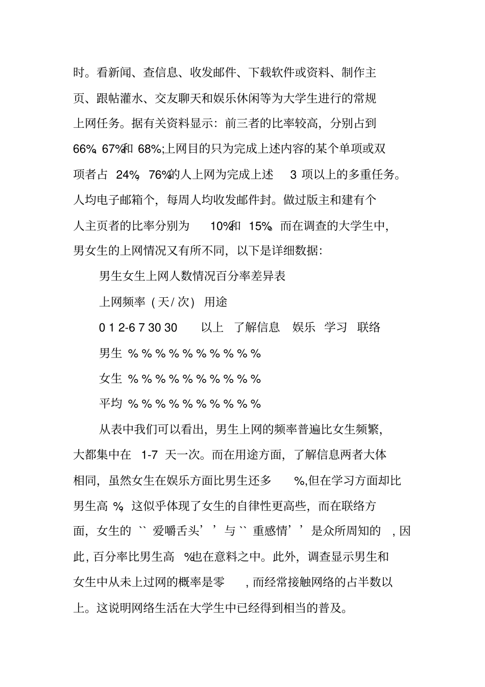 最新大学生上网调查报告_第2页