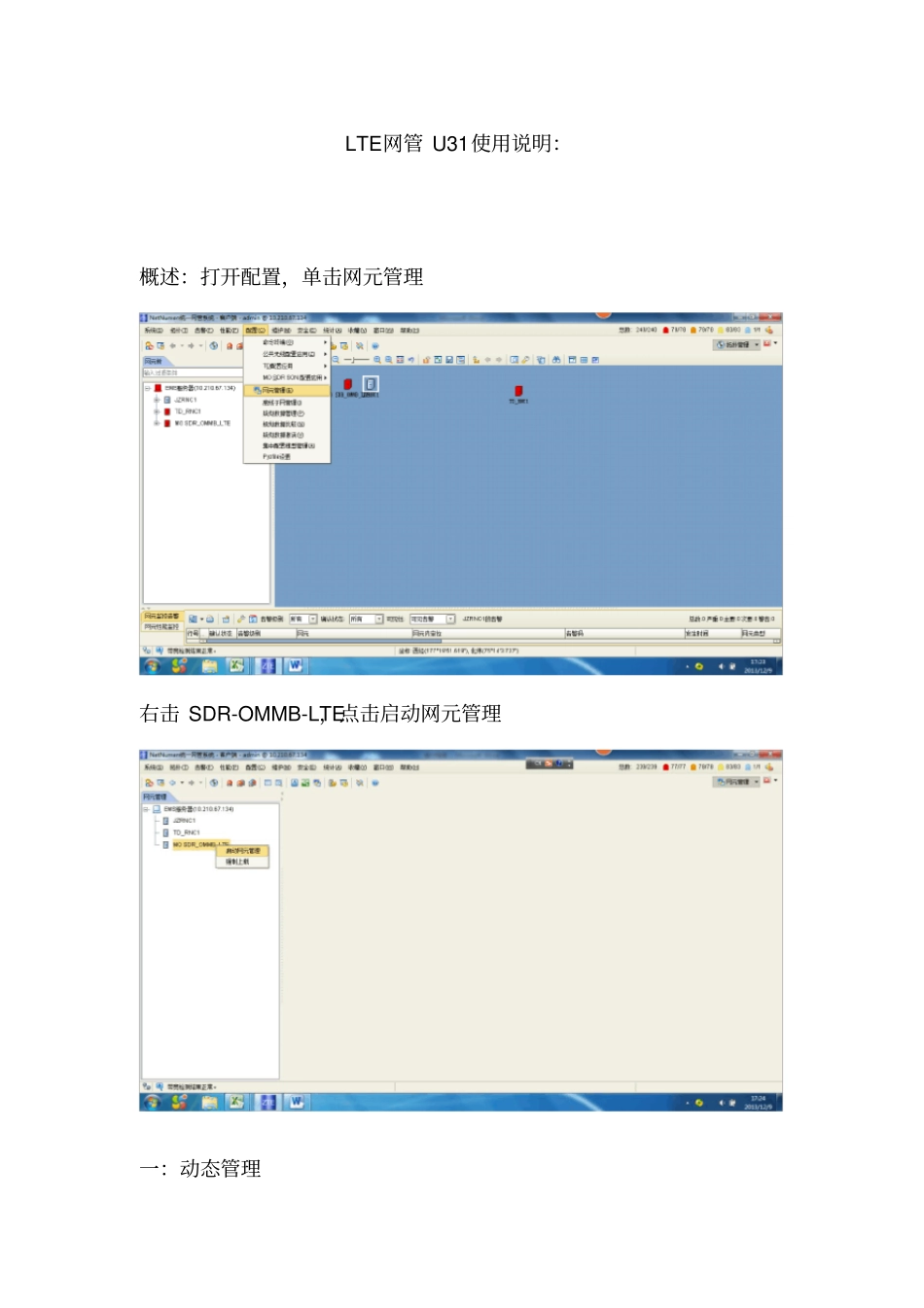最新完美版LTE网管操作指引_第1页