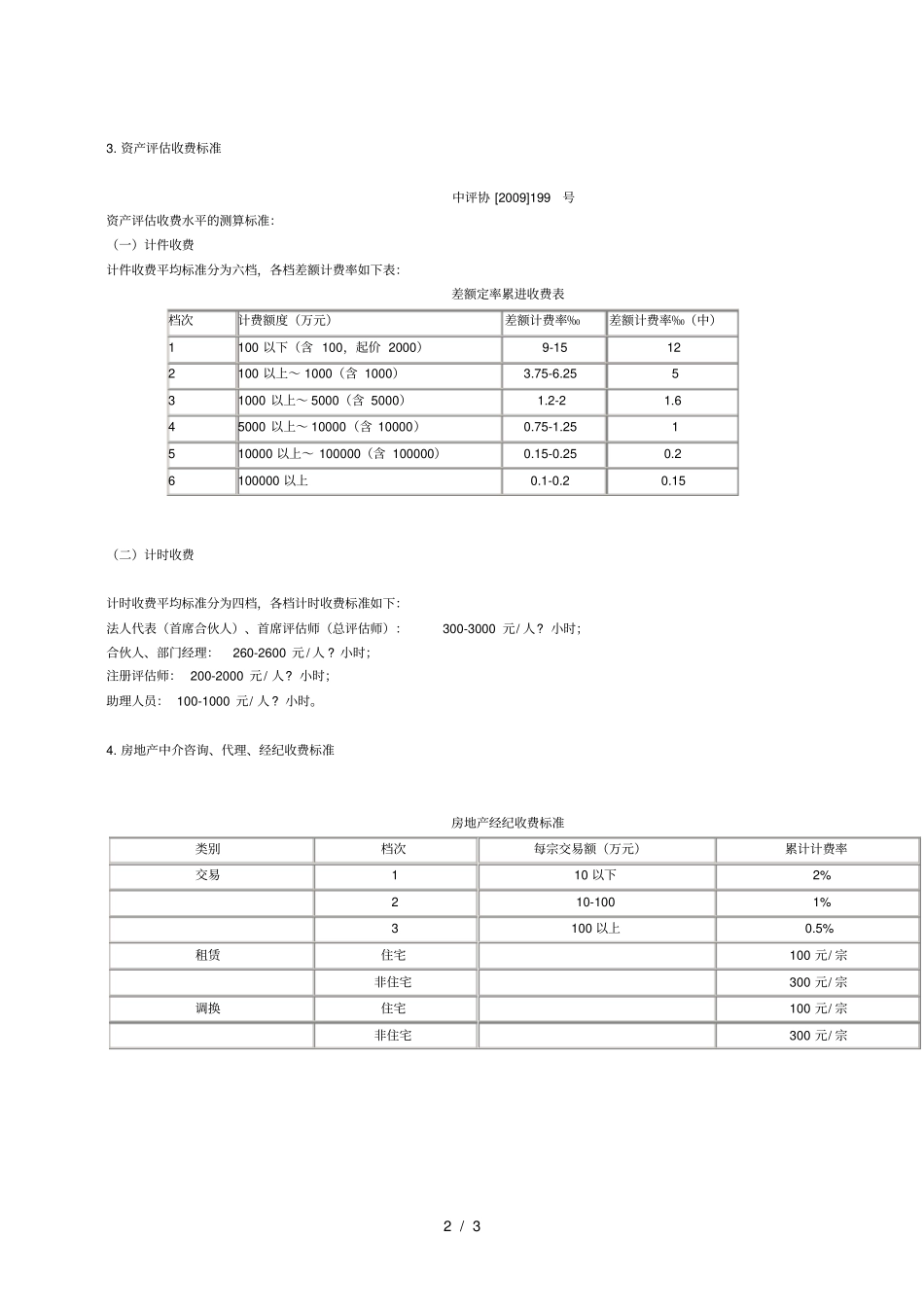 最新房地产评价、土地评价、资产评价收费标准_第2页