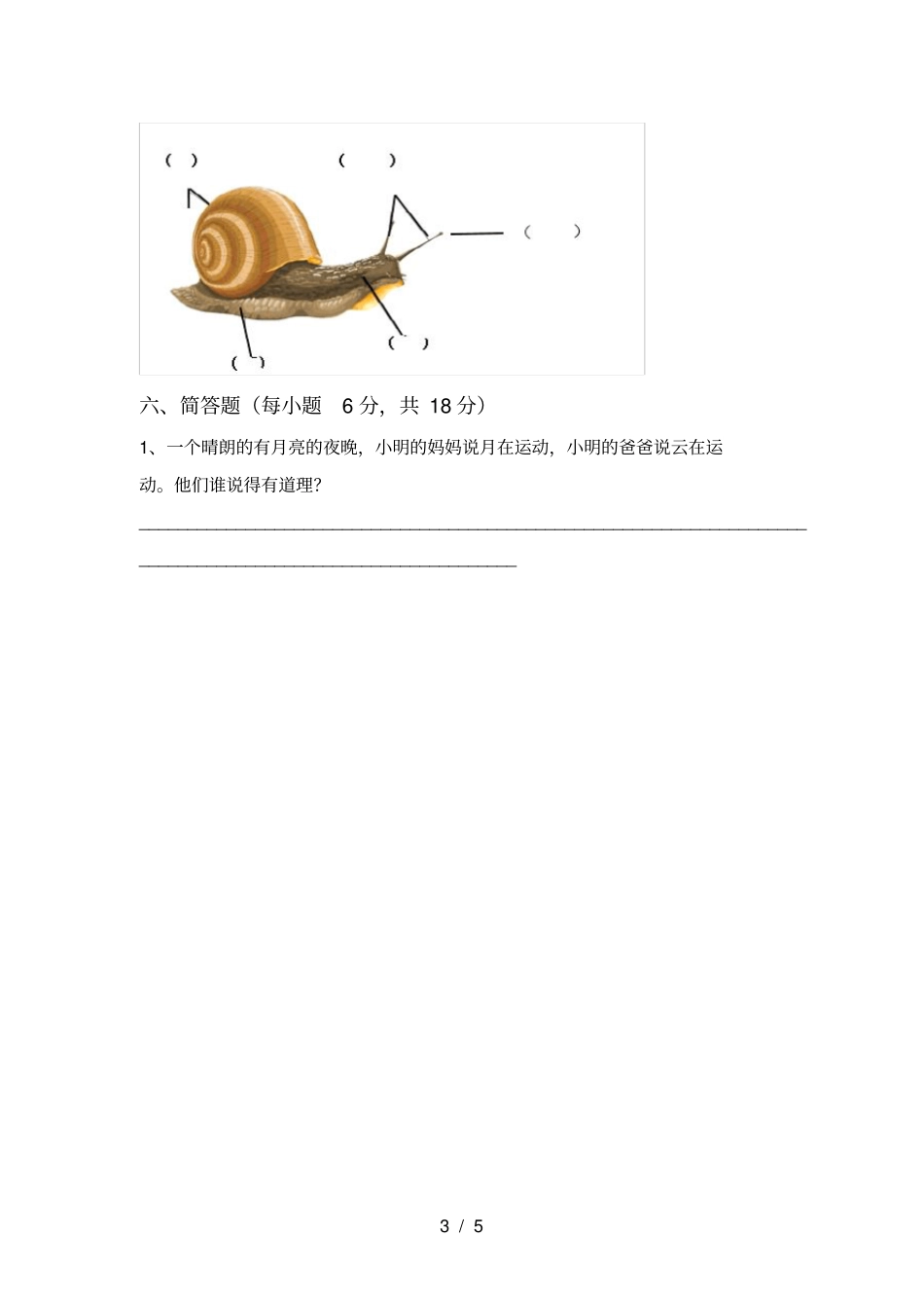 最新教科版三年级科学上册期末必考题及答案_第3页